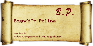 Bognár Polina névjegykártya